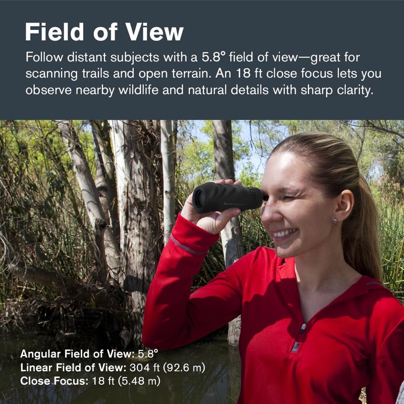 Celestron â€“ Nature 10x25 Monocular â€“ Ideal for Hiking and Wildlife Viewing â€“ Multi-Coated Optics â€“ 25mm Objective Lens â€“ BaK-4 Prism â€“Twist-Up Eyecup â€“ Waterproof & Fogproof - Image 5